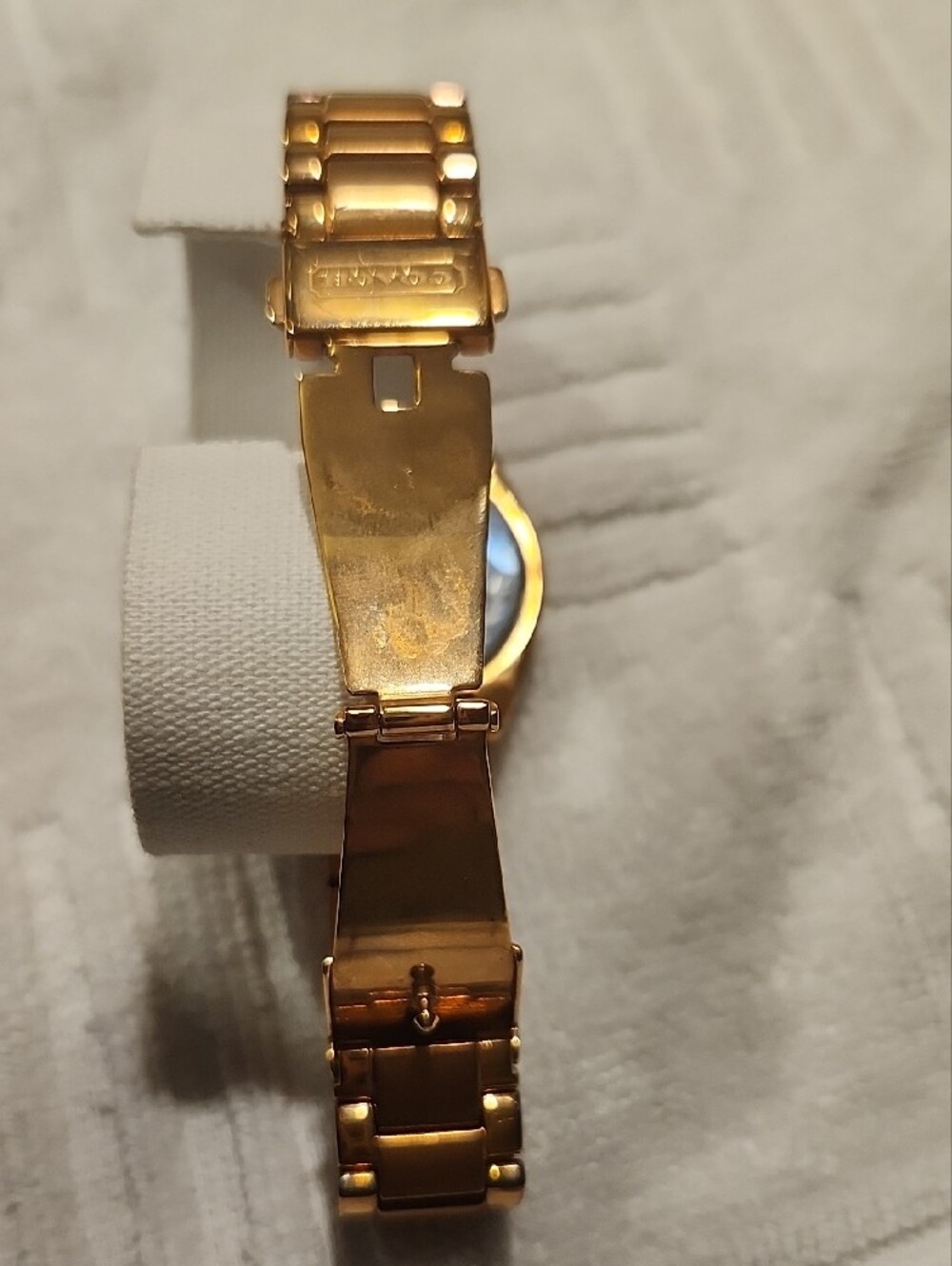 COACH Gold-Tone Crystal Bezel Woman 's Watch with White Dial - Picture 6 of 9